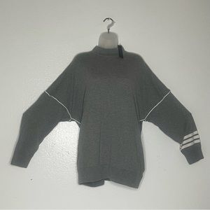 360 CASHMERE Women’s Pullover sweater, Sz. L, Crew neck, Long sleeve, Gray, NEW